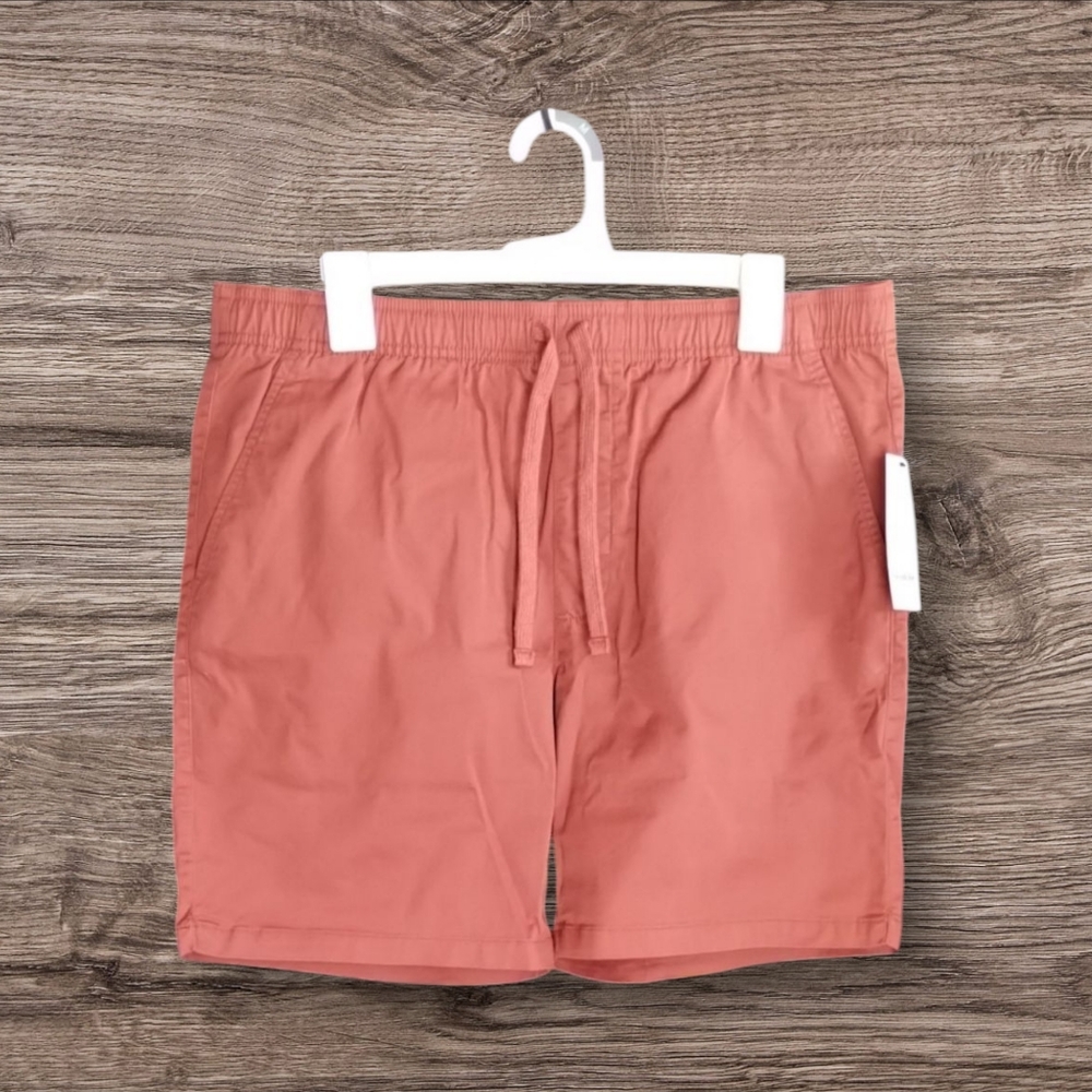Men's Casual Drawstring Shorts - Rust